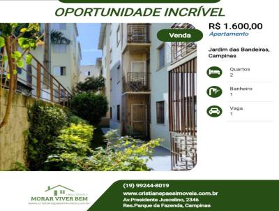 Apartamento para Locao, em Campinas, bairro Jardim das Bandeiras, 2 dormitrios, 1 banheiro, 1 vaga