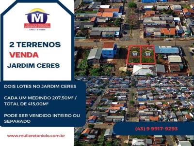 Terreno para Venda, em Arapoti, bairro Jardim Ceres