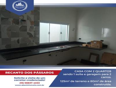 Casa para Venda, em So Joo da Boa Vista, bairro RECANTO DOS PASSAROS, 2 dormitrios, 2 banheiros, 1 sute, 2 vagas