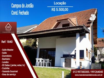 Casa em Condomnio para Locao, em Campos do Jordo, bairro Alto de Capivari ( Regio ), 3 dormitrios, 4 banheiros, 2 sutes, 2 vagas