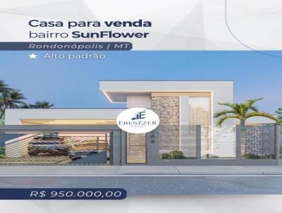 Casa para Venda, em Rondonpolis, bairro Bairro SunFlower, 3 dormitrios, 2 banheiros, 1 sute, 2 vagas