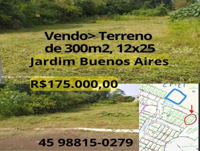 Terreno para Venda, em Foz do Iguau, bairro JARDIM BUENOS AIRES