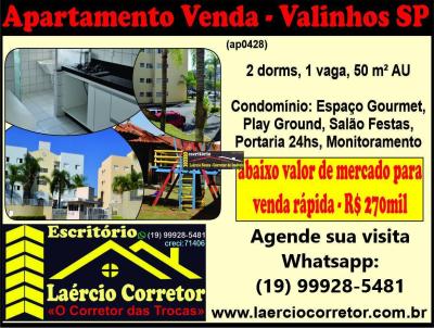 Apartamento para Venda, em Valinhos, bairro Ortizes, 2 dormitrios, 1 banheiro, 1 vaga