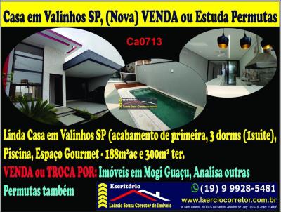 Casa para Venda, em Valinhos, bairro Jardim Novo Horizonte, 3 dormitrios, 3 banheiros, 1 sute, 4 vagas