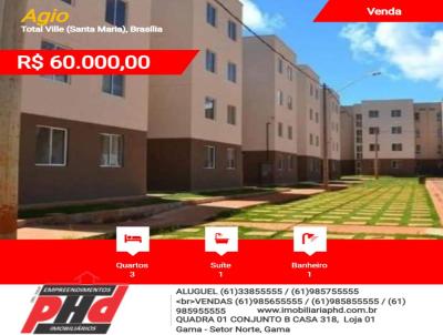 Apartamento para Venda, em Braslia, bairro Setor Meireles (Santa Maria), 3 dormitrios, 1 banheiro, 1 sute