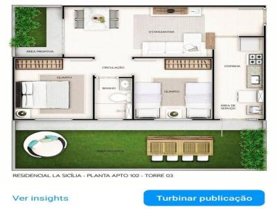 Apartamento 2 dormitrios para Venda, em Londrina, bairro Gleba Palhano, 2 dormitrios, 1 banheiro, 1 vaga