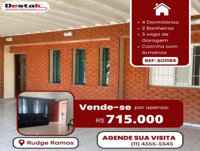 Sobrado para Venda, em So Bernardo do Campo, bairro Rudge Ramos, 4 dormitrios, 1 banheiro, 3 vagas