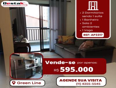 Apartamento para Venda, em So Bernardo do Campo, bairro Vila Euclides, 2 dormitrios, 1 banheiro, 1 sute, 1 vaga