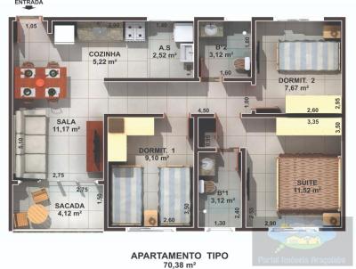 Apartamento para Venda, em Araoiaba da Serra, bairro Santa Cruz, 3 dormitrios, 1 banheiro, 1 sute, 2 vagas