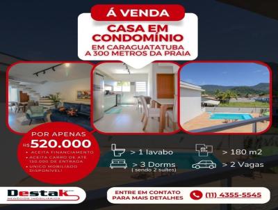 Casa em Condomnio para Venda, em Caraguatatuba, bairro Massaguau, 3 dormitrios, 3 banheiros, 2 sutes, 1 vaga