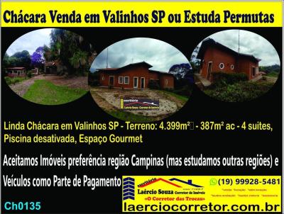 Chcara para Venda, em Valinhos, bairro Parque Valinhos, 4 dormitrios, 4 banheiros, 4 sutes, 10 vagas
