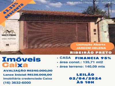 Casa para Venda, em Ribeiro Preto, bairro Conjunto Habitacional Jardim das Palmeiras, 3 dormitrios, 1 banheiro, 1 vaga