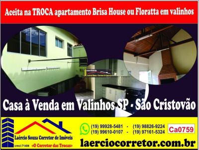 Casa para Venda, em Valinhos, bairro So Cristovo, 3 dormitrios, 2 banheiros, 1 sute, 3 vagas
