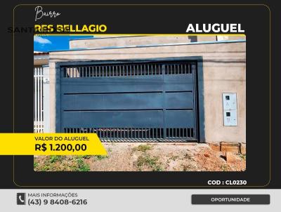 Casa para Locao, em Santo Antnio da Platina, bairro RES BELLAGIO, 2 dormitrios, 2 banheiros, 1 vaga