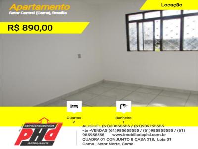 Apartamento para Locao, em Braslia, bairro Setor Central (Gama), 2 dormitrios, 1 banheiro