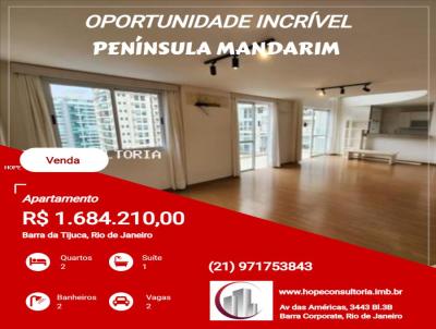 Apartamento para Venda, em Rio de Janeiro, bairro Barra da Tijuca, 2 dormitrios, 2 banheiros, 1 sute, 2 vagas