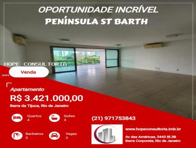 Apartamento para Venda, em Rio de Janeiro, bairro Barra da Tijuca, 4 dormitrios, 5 banheiros, 4 sutes, 3 vagas