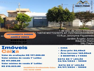 Casa para Venda, em Ribeiro Preto, bairro Jardim ngelo Jurca, 2 dormitrios, 2 banheiros, 1 vaga