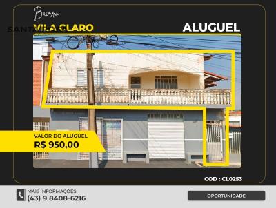 Casa para Locao, em Santo Antnio da Platina, bairro VILA CLARO, 3 dormitrios