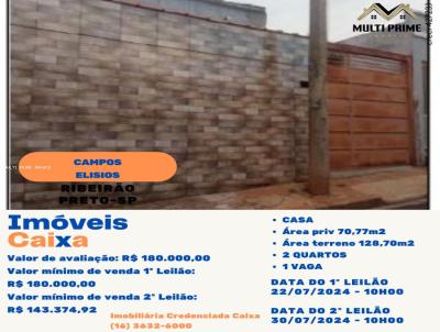 Casa para Venda, em Ribeiro Preto, bairro Campos Elseos, 2 dormitrios, 1 banheiro, 1 vaga