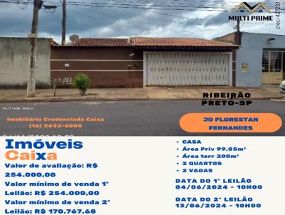 Casa para Venda, em Ribeiro Preto, bairro Jardim Florestan Fernandes, 2 dormitrios, 2 banheiros, 2 vagas