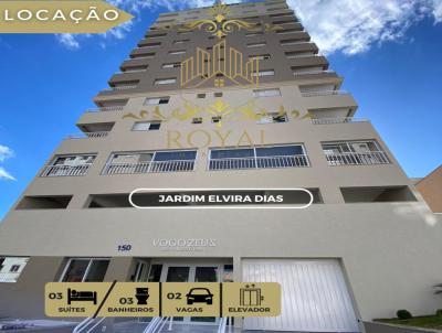 Apartamento para Locao, em Poos de Caldas, bairro Jardim Elvira Dias, 3 dormitrios, 3 banheiros, 3 sutes, 2 vagas
