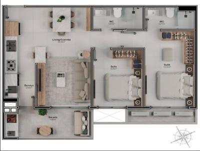 Apartamento 2 dormitrios para Venda, em Florianpolis, bairro Estreito, 2 dormitrios, 2 banheiros, 1 vaga