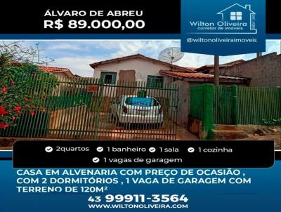 Casa para Venda, em Santo Antnio da Platina, bairro lvaro de Abreu, 2 dormitrios, 1 banheiro, 1 vaga