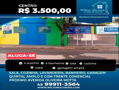Casa para Locao, em Santo Antnio da Platina, bairro Centro, 4 dormitrios, 4 banheiros, 1 vaga