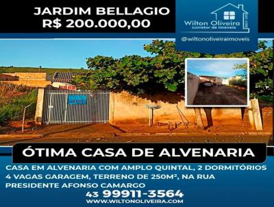 Casa para Venda, em Santo Antnio da Platina, bairro Jardim Bellagio, 2 dormitrios, 1 banheiro, 4 vagas