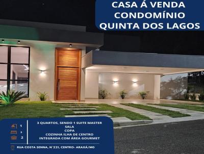 Casa em Condomnio para Venda, em Arax, bairro Condomnio Quintas do Lago, 3 dormitrios, 1 banheiro, 3 sutes, 4 vagas