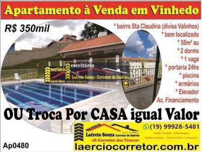 Apartamento para Venda, em Vinhedo, bairro Santa Claudina, 2 dormitrios, 1 banheiro, 1 vaga