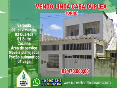 Casa Duplex para Venda, em Recife, bairro Torre, 3 dormitrios, 3 banheiros, 1 sute, 1 vaga