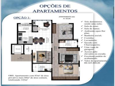 Apartamento para Venda, em Concrdia, bairro Primavera, 3 dormitrios, 2 banheiros, 1 sute, 1 vaga