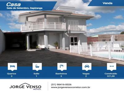 Casa para Venda, em Sapiranga, bairro Sete de Setembro, 4 dormitrios, 3 banheiros, 1 sute, 2 vagas