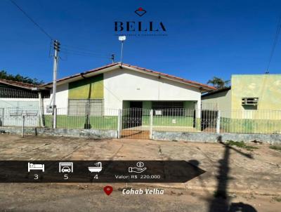 Casa para Venda, em Cceres, bairro Cohab Velha, 3 dormitrios, 2 banheiros