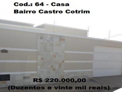 Casa para Venda, em Guanambi, bairro Castro Cotrim, 2 dormitrios, 1 banheiro, 1 sute, 2 vagas