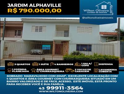 Casa para Venda, em Santo Antnio da Platina, bairro Jardim Alphaville, 4 dormitrios, 4 banheiros, 1 sute, 2 vagas