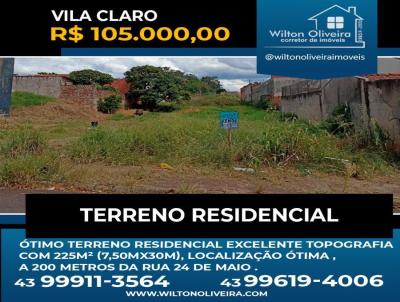 Terreno para Venda, em Santo Antnio da Platina, bairro Vila Claro