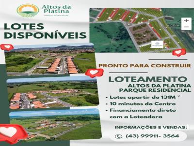 Lote para Venda, em Santo Antnio da Platina, bairro Altos da Platina