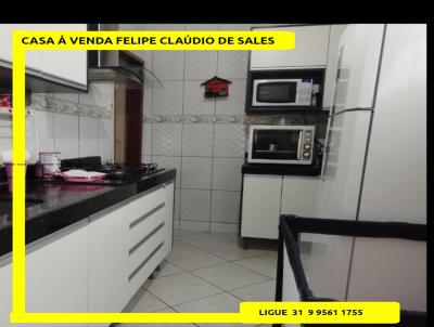 Casa para Venda, em Pedro Leopoldo, bairro FELIPE CLAUDIO DE SALES, 3 dormitrios, 1 banheiro, 1 vaga