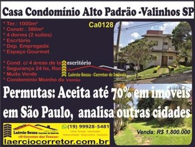 Casa em Condomnio para Venda, em Valinhos, bairro Pinheiro, 4 dormitrios, 5 banheiros, 2 sutes, 5 vagas