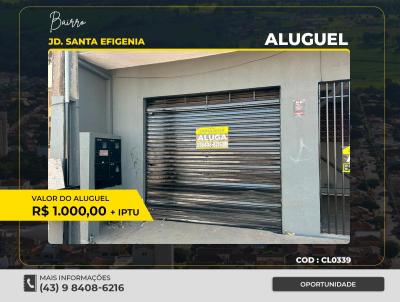 Comercial para Locao, em Santo Antnio da Platina, bairro JD SANTA EFIGENIA, 1 banheiro, 1 vaga