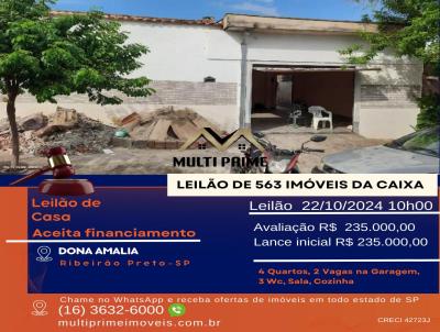 Casa para Venda, em Ribeiro Preto, bairro Jardim Maria Casagrande Lopes (Dona Amlia), 4 dormitrios, 3 banheiros, 2 vagas