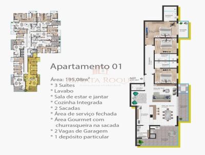 Apartamento para Venda, em Santo ngelo, bairro Centro, 3 dormitrios, 4 banheiros, 3 sutes, 2 vagas