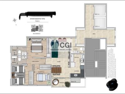 Apartamento para Venda, em Belo Horizonte, bairro Santa Efignia, 3 dormitrios, 2 banheiros, 1 sute, 2 vagas