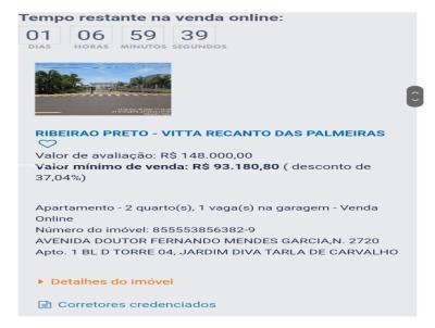 Apartamento para Venda, em Ribeiro Preto, bairro Jardim Diva Tarl de Carvalho, 2 dormitrios, 1 banheiro, 1 vaga