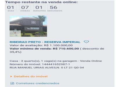 Casa para Venda, em Ribeiro Preto, bairro Reserva Imperial, 3 dormitrios, 1 vaga