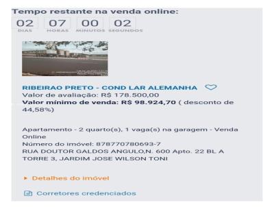 Apartamento para Venda, em Ribeiro Preto, bairro Jardim Doutor Paulo Gomes Romeo, 2 dormitrios, 1 banheiro, 1 vaga