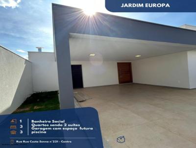 Casa para Venda, em Arax, bairro Jardim Europa, 3 dormitrios